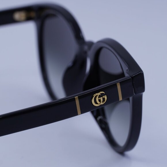 Gucci GG0638SK 001 Sunglasses Black Round Frame, Grey Lenses main image 5